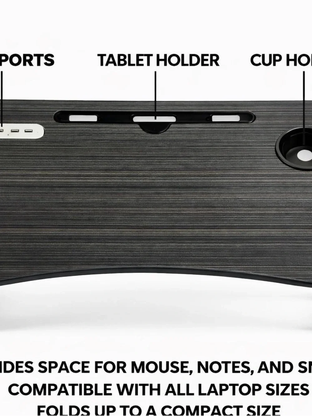 Folding Desk Portable Laptop Stand - Black
